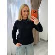 Чорна тепла жіноча кофтинка з альпаки модель 1034084