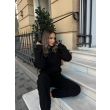Базовий чорний спортивний костюм двосторонній фліс полар бренд RoMasha