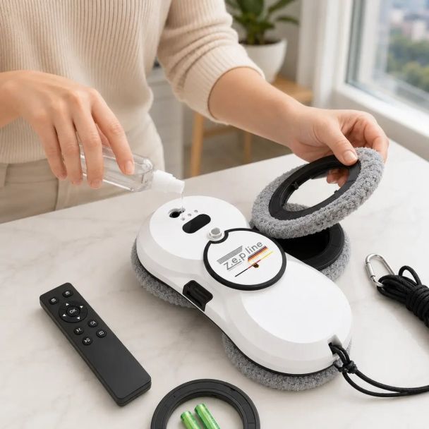 Миючі серветки та кільця робота для скла Zepline ZP-00375Wh